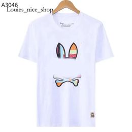 Psychological Bunny shirt Psyco Bunny Physcho Bunny Rabbit Shirt Summer Mens POLO Shirt Rabbit Print Short Sleeve Couple Tee Cotton T-shirt top quality 627