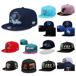 Snapbacks Mix Order Designer Basketball Hats All Team Logo Adjustable Fitted Bucket Hat Embroidery Cotton Mesh Flex Beanies Ball Hip H Otkai