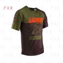 Lcai Men's T-shirts Men Downhill T-shirt Short Sleeve Mountain Bike Jersey Camiseta Enduro Mtb Shirt Mx Moto Motocross Leatt Racing