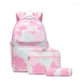 School Bags Children Backpack For Girls Bag With Lunch Box Pencil Case Set WaterProof Kids Student Princess Mochila Infantil