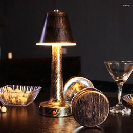 Table Lamps Cordless Vintage Charging Desk Lamp Bar Restaurant Night Stand Light Fixtures Bedside Bedroom Dininer Lighting