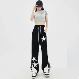 Women's Pants Hip Hop Stars Printed Y2k Baggy Women American Style Cool Streetwear Graffiti Trousers High Waist Drawstring StreetPants