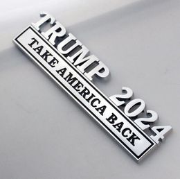 Metal Trump 2024 Take America Back Car Badge Sticker Decoration 4 Colours