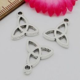 New 500pcs Antique Silver Triq Celtic Knotuetra Charms Pendant For Jewelry Making 15x14mm 247B