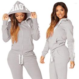 Women's Two Piece Pants Fashion Women Track Suits Sports Wear Jogging Ladies Hooded Tracksuit Set Clothes Hoodies Sweatpants Sweat