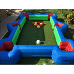 wholesale Portable Giant Inflatable Snook Billiards Table Soccer Game Inflatable Snooker Football For Outdoor Sport Fun