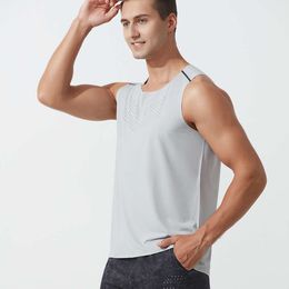 Men T-Shirts Lu Align Gym Workout Design Seamless Gym Singlet Workout Running Printing Thermal Bonded Tank Top for Mens Sportswear Lemo