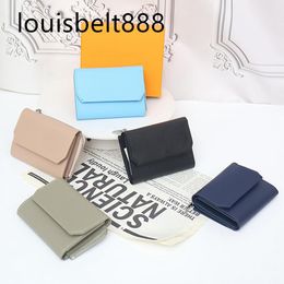 Designer wallet card holder New Man Women Short Wallets Metal Letter Multi-card Card Bags Brand journey Zipper Hasp Coin Purses Design Foldable Pocket With Box