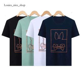 Psychological Bunny shirt Psyco Bunny Physcho Bunny Rabbit Polo t Shirts Designer Rabbit Mens T-shirt Trendy Fashion Usa High Street Short Sleeve Tshirts 24ss 463