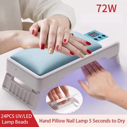 Nail Dryers Hand Pillow Lamp Foldable Portable Light Therapy Machine Polish Shine Dryer Smart Sensor