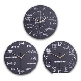 Wall Clocks Math Clock Unique Modern Design Novelty Maths Equation - Each Hour Marked By A Simple H1230 Drop Delivery Home Garden Dec Dh5W2