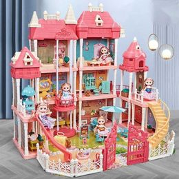 Doll House Accessories DIY Mini Doll House Handmade Accessories Building Puzzle Birthday Gift Toy House Birthday Gift New Q240522
