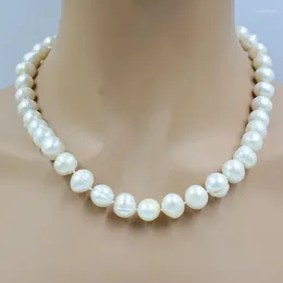 Choker Super Huge. Very Rare. 11-12mm Natural White/pink Freshwater Threaded Pearl Necklace