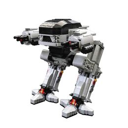 Transformation toys Robots Gobricks UCS Scale ED-209 Robot Model Execution Robot Mechanical Warfare Police Enforcement Series 209 MOC Building Block Gift Y240523