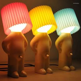 Table Lamps Modern Cartoon Boy Style Plastic Lamp LED Desk American Night Lights EU/AU/US/UK Plug Light