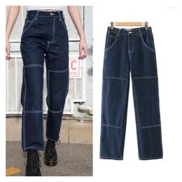 Women's Jeans Trousers Female Outfit Wide-legged Pants Show Thin Straight Of Fund Autumn Winters Is Loose