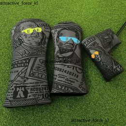 Qresident Golf Club #1 #3 #5 Wood Headcovers Driver Fairway Woods Cover PU Leather High Quality Putter Head Covers 240202 515