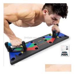 Push-Ups Stands Mtifunction Push Up Board Home Fitness Press Boards Arm Power Exercise 9 System Comprehensive Training Equipment Dro Dho0D