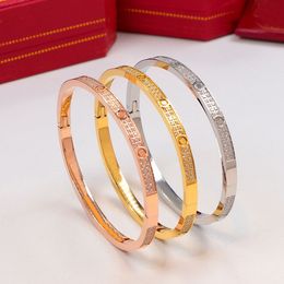 H277 Tennis Screw Bracelet Designer Bracelet Luxury Jewellery Women Bangle Classic Titanium Steel Alloy Craft Allergic Wholesale portfolio gold necklace