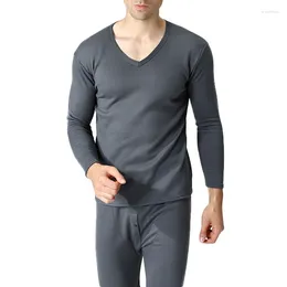 Men's Thermal Underwear Winter Warm Long Johns 5XL 6XL 7XL 8XL 9XL 10XL Bust 160cm Plus Size V-neck Men