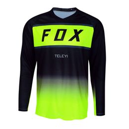 Men's T-shirts 2024 Fox Teleyi Downhill Mtb Jersey Enduro Moto Off Road Long Motorcycle Motocross Mx Cycling 89bq