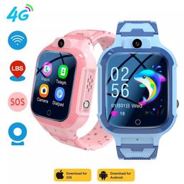For Xiaomi GPS Childrens Smart Watch 4G Track Video Call Camera SOS Waterproof Display Location LBS Tracker SmartWatch 240523