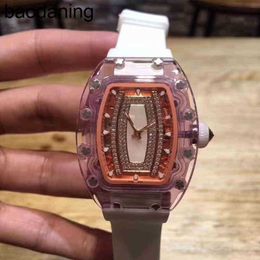 Swiss ZF Factory Wine Wristwatch Barrel Luxury Watch 07-02 2824 Automatic Mechanical Crystal Case Tape Women's Es