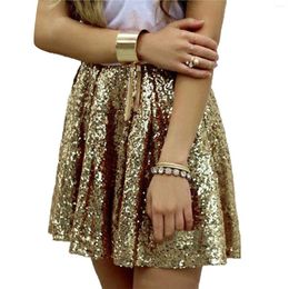 Skirts For Women Plus Size High Waist Pleated Solid Short Skirt Loose Sequin Women'S Clothing Trend 2024 Faldas