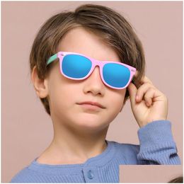Sunglasses Childrens Sun Glasses Polarised Lens Classic For Kids Babies Boy Girl Cute Uv400 Protection Vintage Eyewear 802 Drop Delive Otf5C