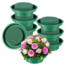 Decorative Flowers 8 Pack Floral Foam Round Bowls DIY Flower Arrangement Kit Green Wet Blocks For Wedding Decor