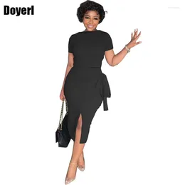 Work Dresses Elegant Sexy Office Lady Two Piece Set Women Suit Party Crop Top And Wrap Midi Skirt 2 Matching Sets Club Outfits
