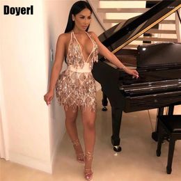 Work Dresses Sequin Tassel Sexy 2 Piece Set Women Satin Bandage Top And Skirt Party Club Two Matching Outfits Sets Clothes