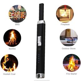 New Electric Pulsed Arc Lighter For BBQ Candle Fireplace Windproof Safe Kitchen Rechargeable USB Lighters2708508