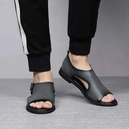 Men's Shoes 2024 Sandals Personality Summer Open Toe Casuals Flats Fashionable Rome Beach Breathable o 2d6