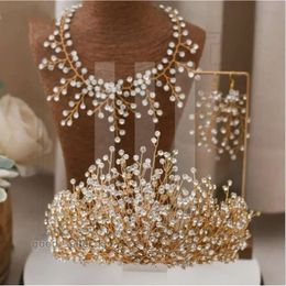 Fashion Luxury Princesa Rhinestone Coroa Coroa de Coroa de Prata Tiara Crowns Designer de noiva chiques Bandas de casamento acessórios de cabelo com brincos 596