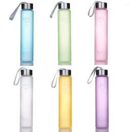 Water Bottles 280ML Girls Boys Frosted Transparent Plastic Cup Sport Kettle Drinking Bottle