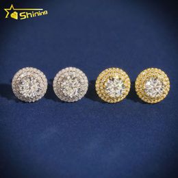 HPHT /Moissanite Lab Grow Diamond 10K Solid Gold Screw Stud Back Earrings Fine Jewellery Dropshipping