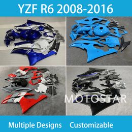 Free Customise Injection YZF R6 2008 2009 2010 2011 2012 2013 2014 2015-2016 Full Fairing Kit for YAMAHA YZFR6 08-16 Body Repair Street Sport ABS Plastic Sportbike Parts