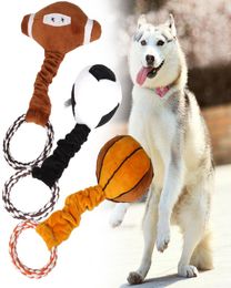Pet Dogs Toy Plush Braided Cotton Rope Sport Ball Toys For Puppy Dog Pets Dog Squeaker Sound Toy Pet Supplies6686278