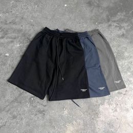 Real Photos Black Blue Grey Shorts Men Women Shorts Drawstring Pockets Breeches