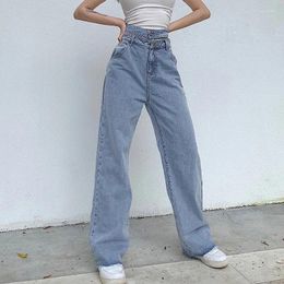 Women's Jeans 2024 Women Sexy Hollow High Waist Casual Wide Leg Belt Loose Harajuku Straight Solid Colour Long Denim Pants Streetwear