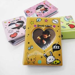 Albums Books Cartoon Print Photo Album 3-inch 32 Pocket Hollow Love Heart Photocard Holder Idols Picture Storage Case Collection Book Q240523