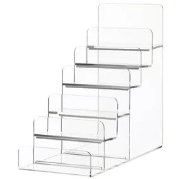 Jewelry Pouches Clear Acrylic Display Stand Shelf Glasses Multi-Layer Wallet Storage Rack Purse Holder Desktop Makeup