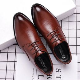 Mens Leather Dress Shoes Formal Social Male Shoe Casual Business Pointed Toe Luxury Party Designer for Men 240524