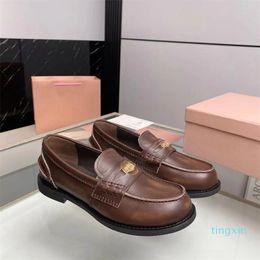 Дизайнерские туфли обувь женская ловушка кожаная женщина loafer
