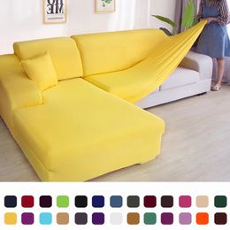 solid corner sofa covers couch slipcovers elastica material sofa skin protector for pets chaselong cover L shape sofa armchair 240514