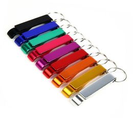 2022 Portable 4 In 1 Bottle Opener Key Ring Chain Mini Beer Bottle Opener Keychain Aluminum Alloy Kitchen Tool Metal Beer Bar Open9196557