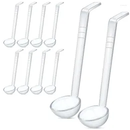 Plates 10 Pieces 7.8Inch 1Oz Clear Small Ladle Mini For Sauce Long Handle Plastic Punch Bowl Serving Spoons Easy To Use