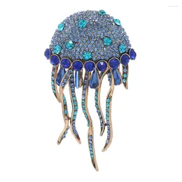 Brooches Creative Tassel Crystal Rhinestone Jellyfish Brooch For Men Women Cute Winter Sweater Classic Corsage Backpacks