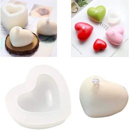 3D Candle Moulds Love Heart Design Silicone Mould DIY Car Pendant Gypsum Plaster Heart Mould Diamond Candle Moulds Soap making